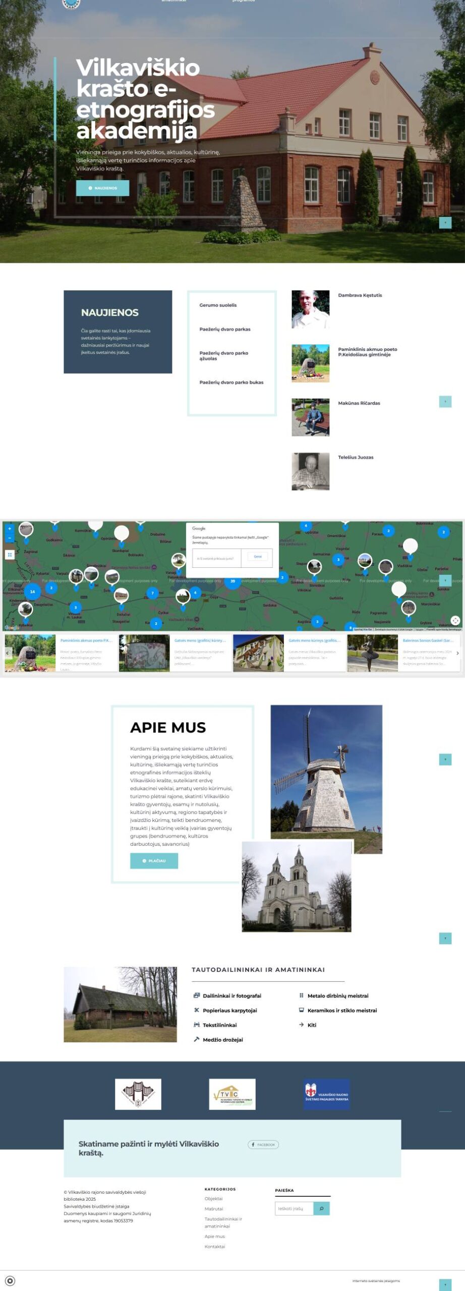 Site web d’e-ethnographie de la région de Vilkaviškis