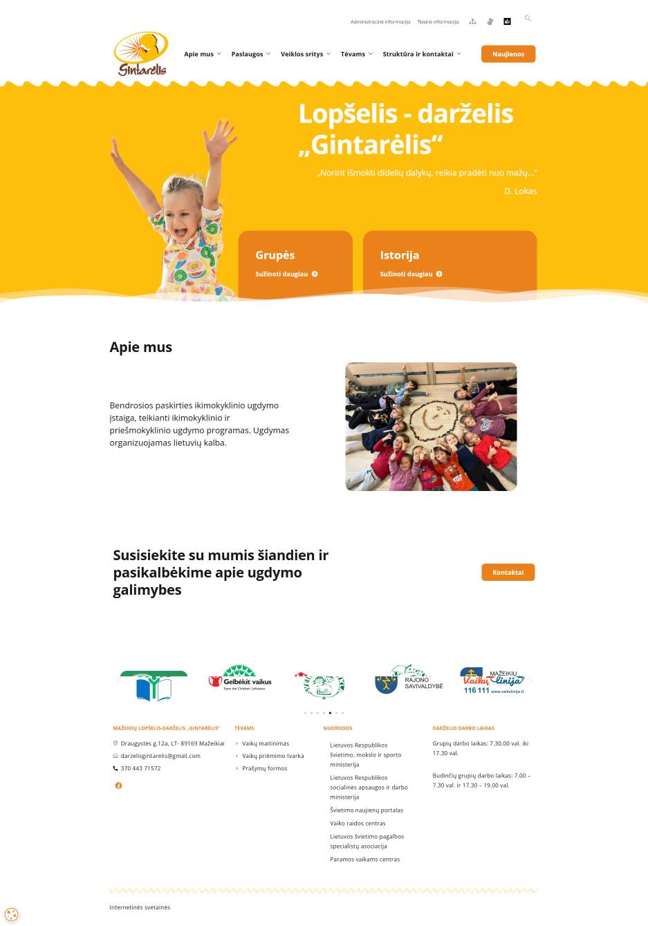 Crèche et jardin d’enfants Gintarėlis à Mažeikiai