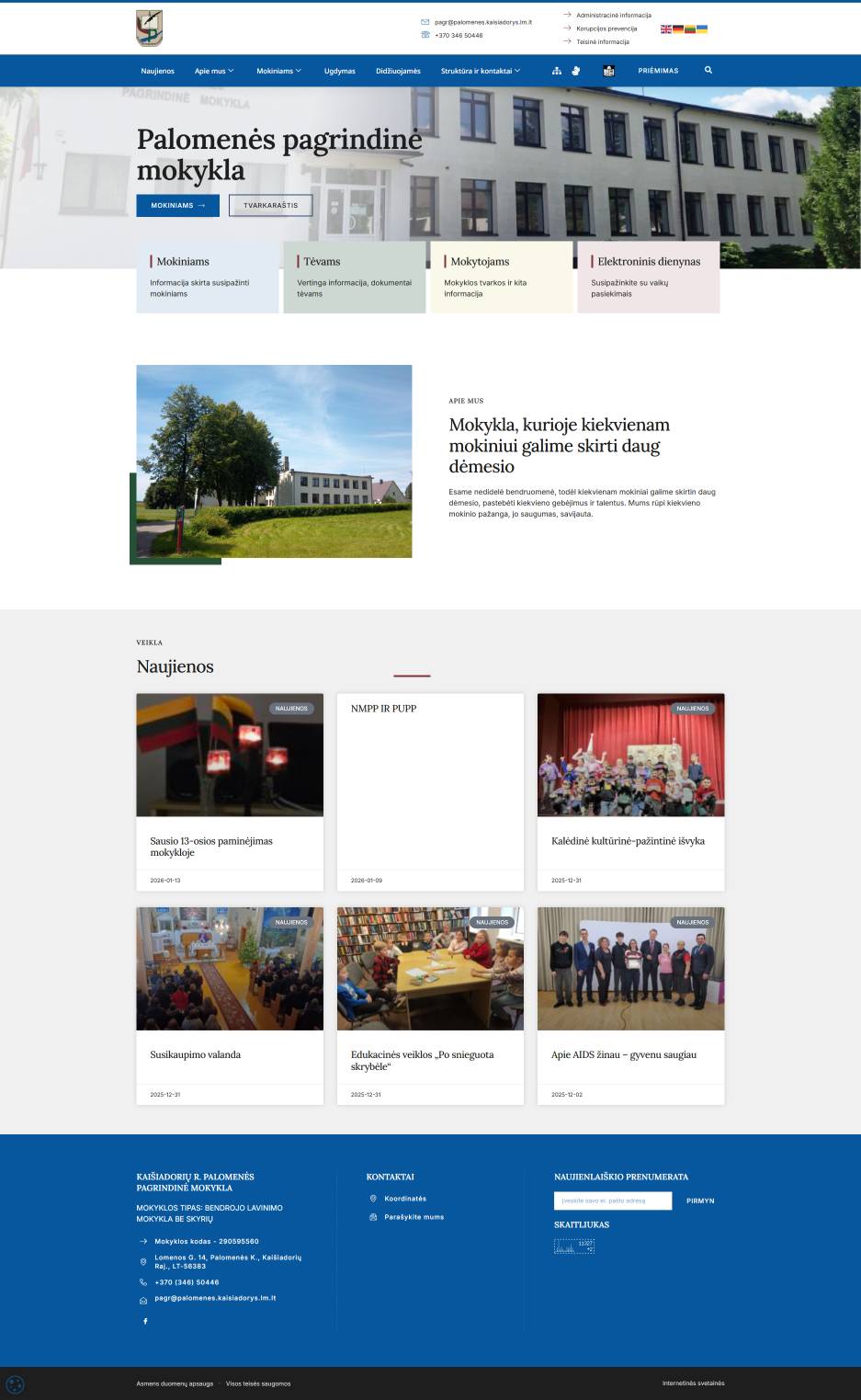 École primaire de Palomenė, district de Kaišiadorys