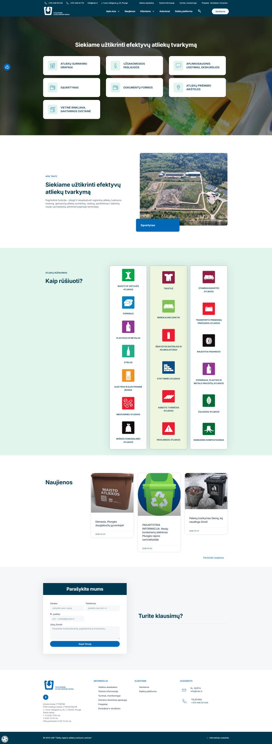 Centre de gestion des déchets de la région de Telšiai