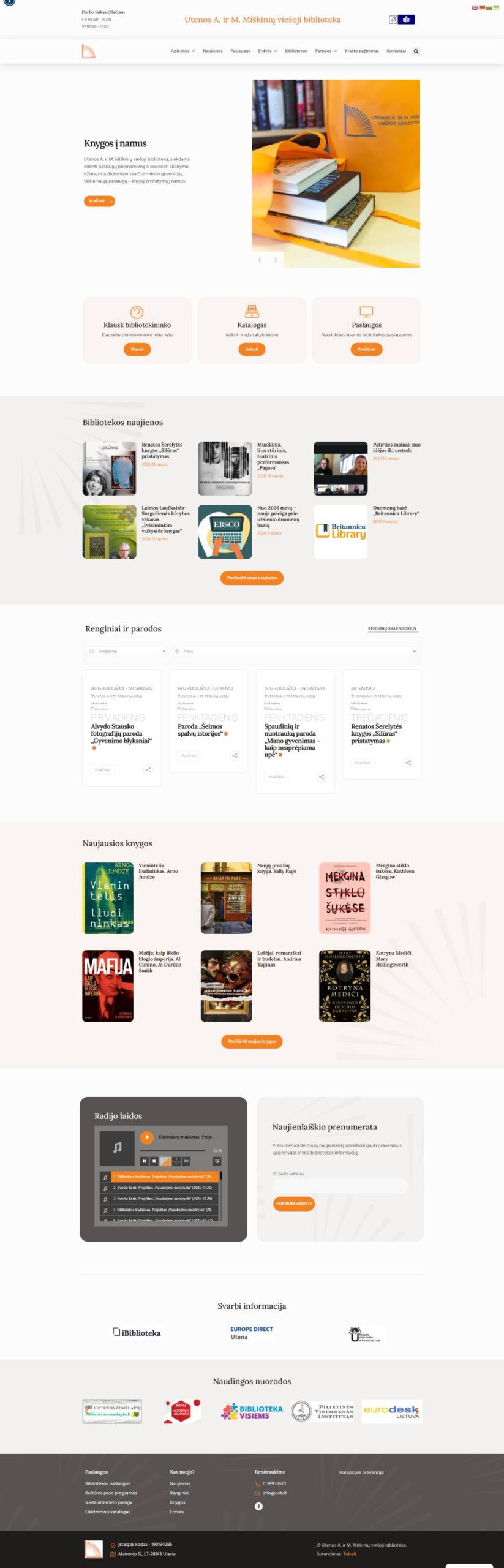 Bibliothèque publique A. et M. Miškiniai d&rsquo;Utena